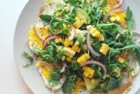 Open-Faced Omelette with Arugula, Sweet Corn & Avocado Salad