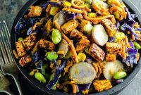 Sweet Potato Noodle Stir-Fry with Creamy Peanut Sauce