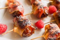 Bacon-Wrapped Raspberry-Stuffed Dates | Paleo & Whole30-Friendly