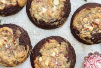 Peppermint White Chocolate Brookie Cookies Recipe