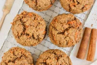 Flaxseed Carrot Muffins with Cinnamon and Honey