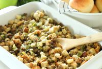 Apple and Sausage Stuffing Recipe for Holiday Dinners