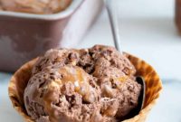 Salted Caramel Chocolate Ice Cream with Hazelnuts (No-Churn)
