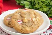 White Chocolate and Candy Cane Cookies