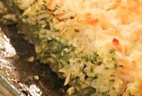 Cheesy Spinach Pasta Bake with Golden Crust