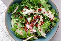 Arugula, Pear & Spiced Pecan Salad with Citrus Vinaigrette