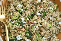 Zucchini, Quinoa & Chickpea Salad with Feta and Fresh Dill
