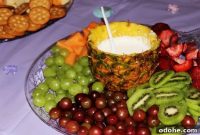 Refreshing Fruit Tray with Orange Marshmallow Fluff Dip