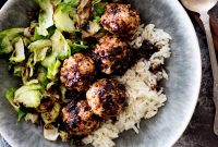 Sticky-Sauce Chicken Meatballs with Sweet Glaze