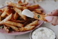 Crispy Truffle Fries Recipe with Garlic Parmesan Dip