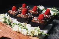 Raw Vegan Brownies with Salted Raw Caramel Sauce