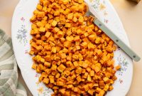 Crispy Air Fryer Sweet Potatoes with Honey-Garlic Glaze