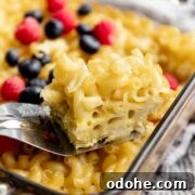 Baked Sweet Pasta Eggs Casserole