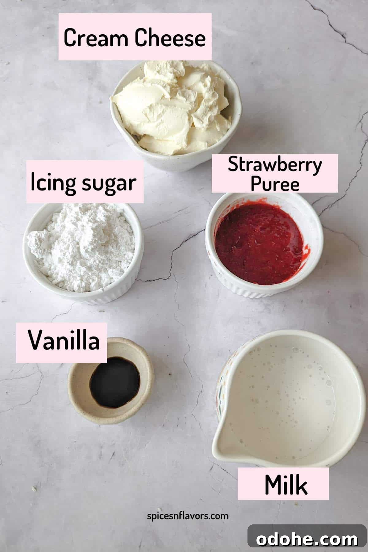 Strawberry Cream Cheese Cake Filling Recipe for Moist Layer Cakes 3 ingredients needed to make strawberry cream cheese filling