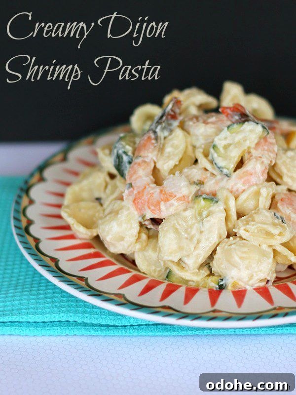 Creamy Dijon Shrimp Pasta