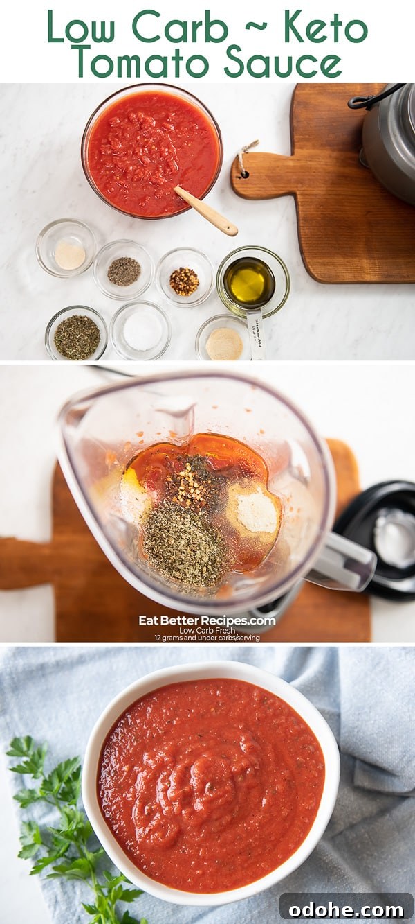 Low Carb Keto Tomato Sauce step by step photos