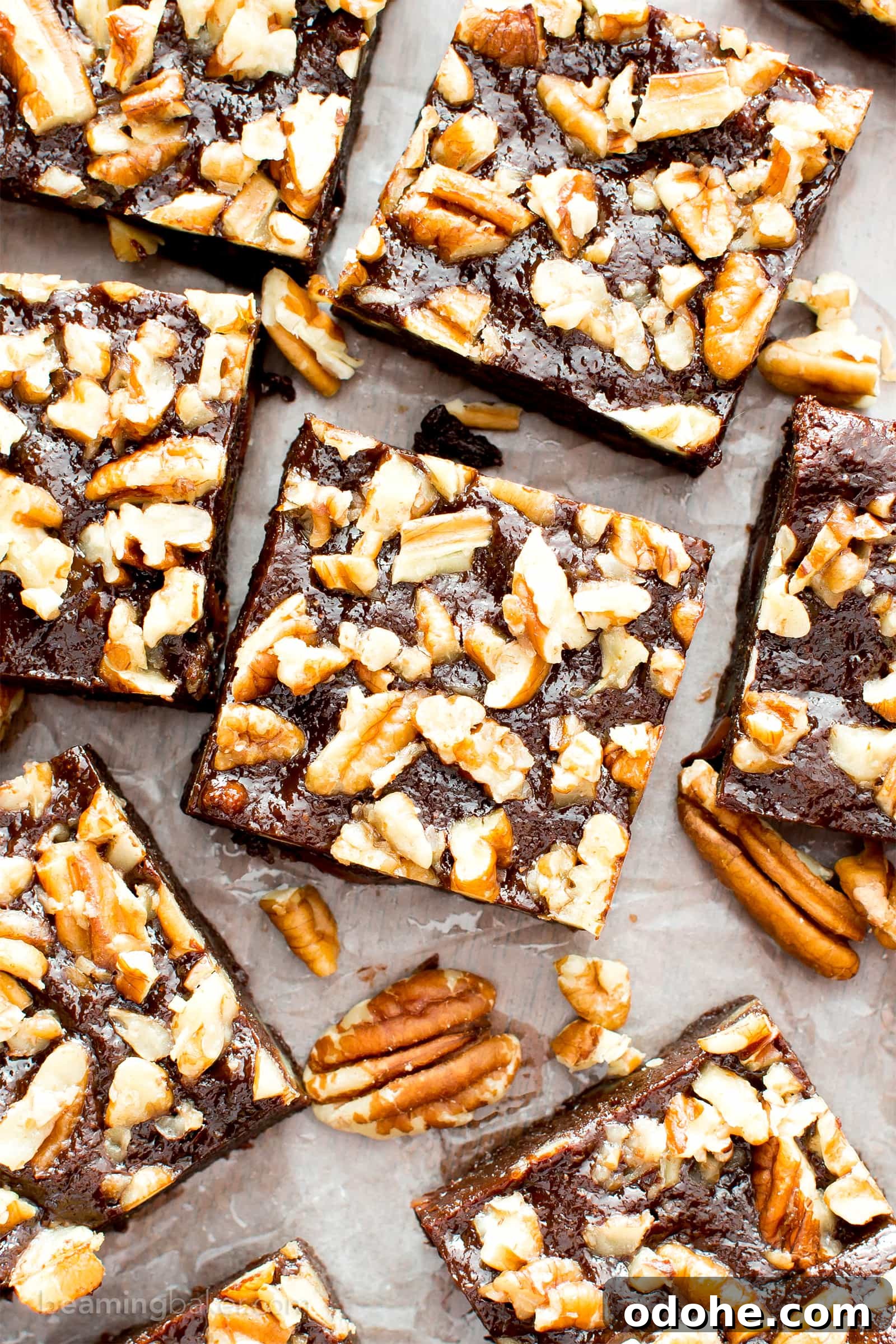 Super Fudgy Maple Pecan Paleo Brownies — Vegan, Gluten Free, Dairy-Free 3 Super Fudgy Paleo Maple Pecan Brownies close up