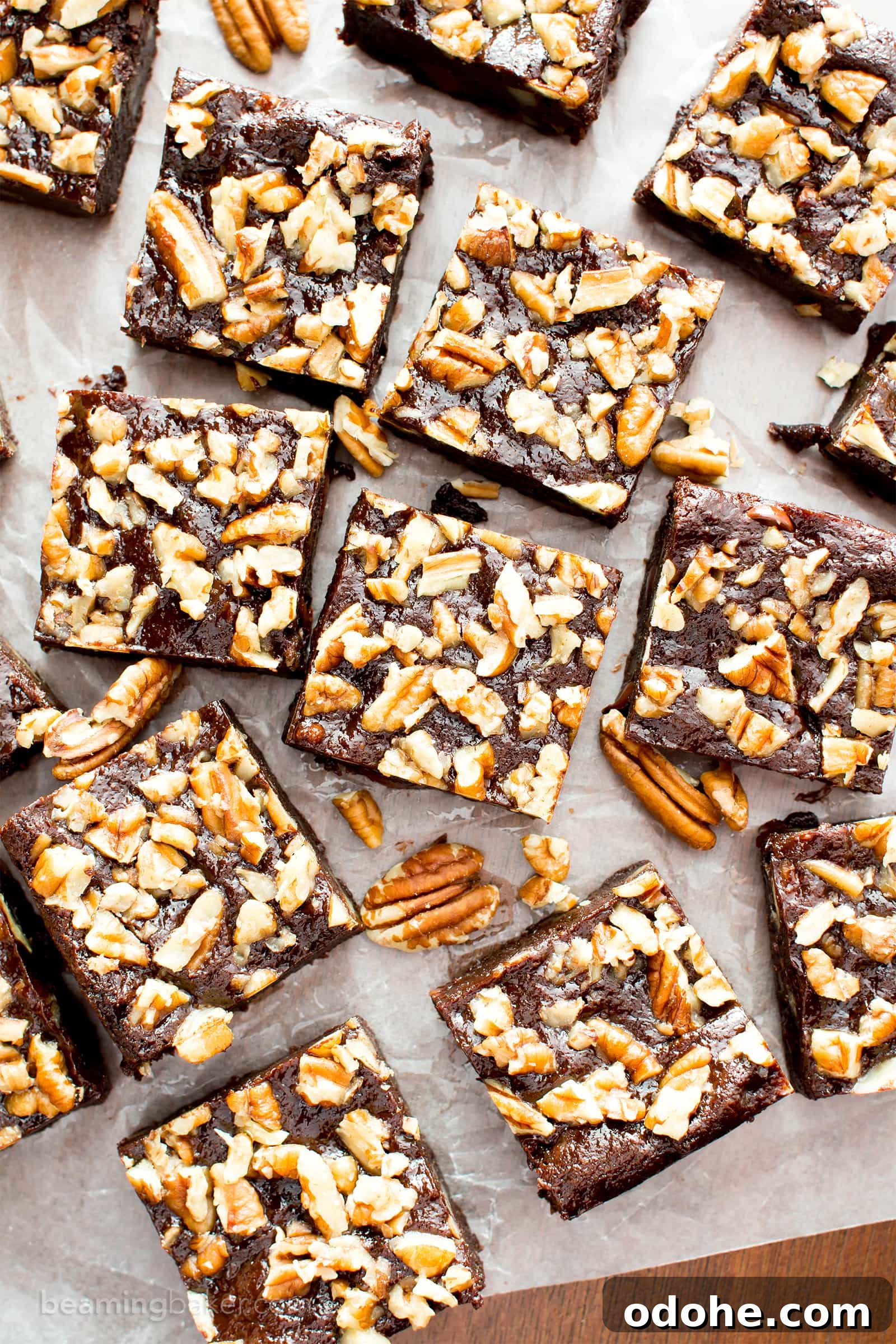 Super Fudgy Maple Pecan Paleo Brownies — Vegan, Gluten Free, Dairy-Free 5 Super Fudgy Paleo Maple Pecan Brownies plated