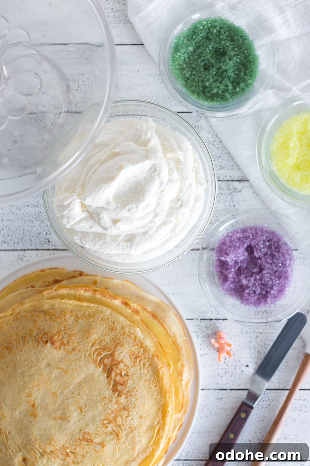 Crepe King Cake: Traditional French King Cake Made with Crepes 11 Crepe King Cake ingredients