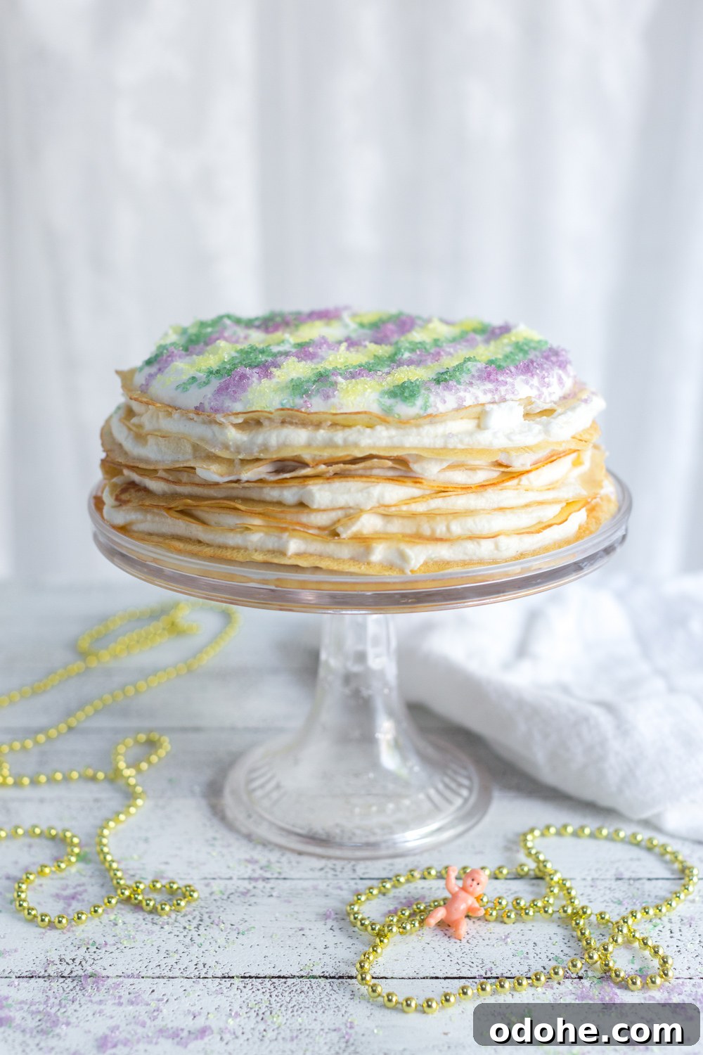 Crepe King Cake: Traditional French King Cake Made with Crepes 20 Crepe King Cake from Baking The Goods