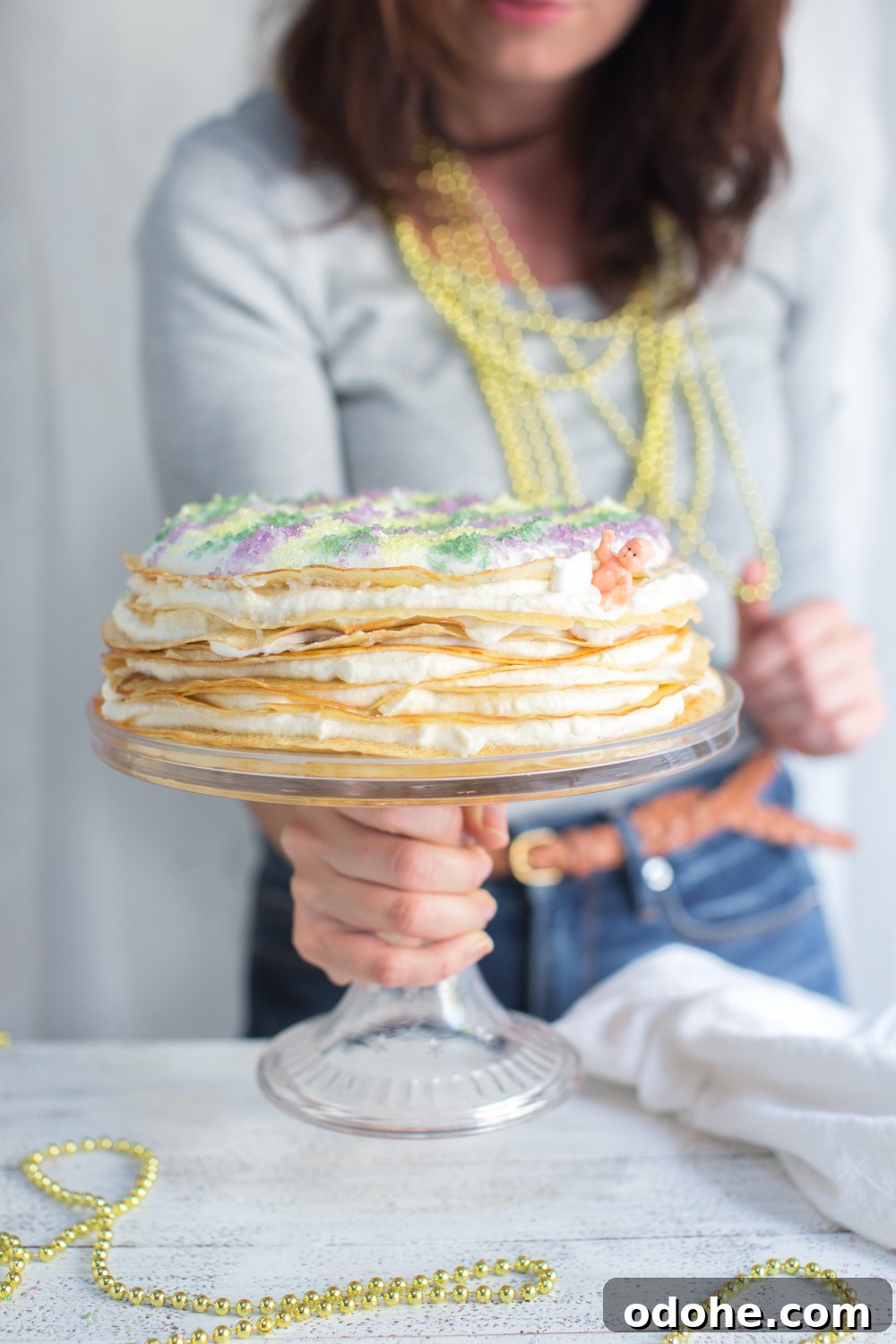 Crepe King Cake: Traditional French King Cake Made with Crepes 22 Ta-Da! Crepe King Cake
