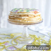 Crepe King Cake by Baking The Goods