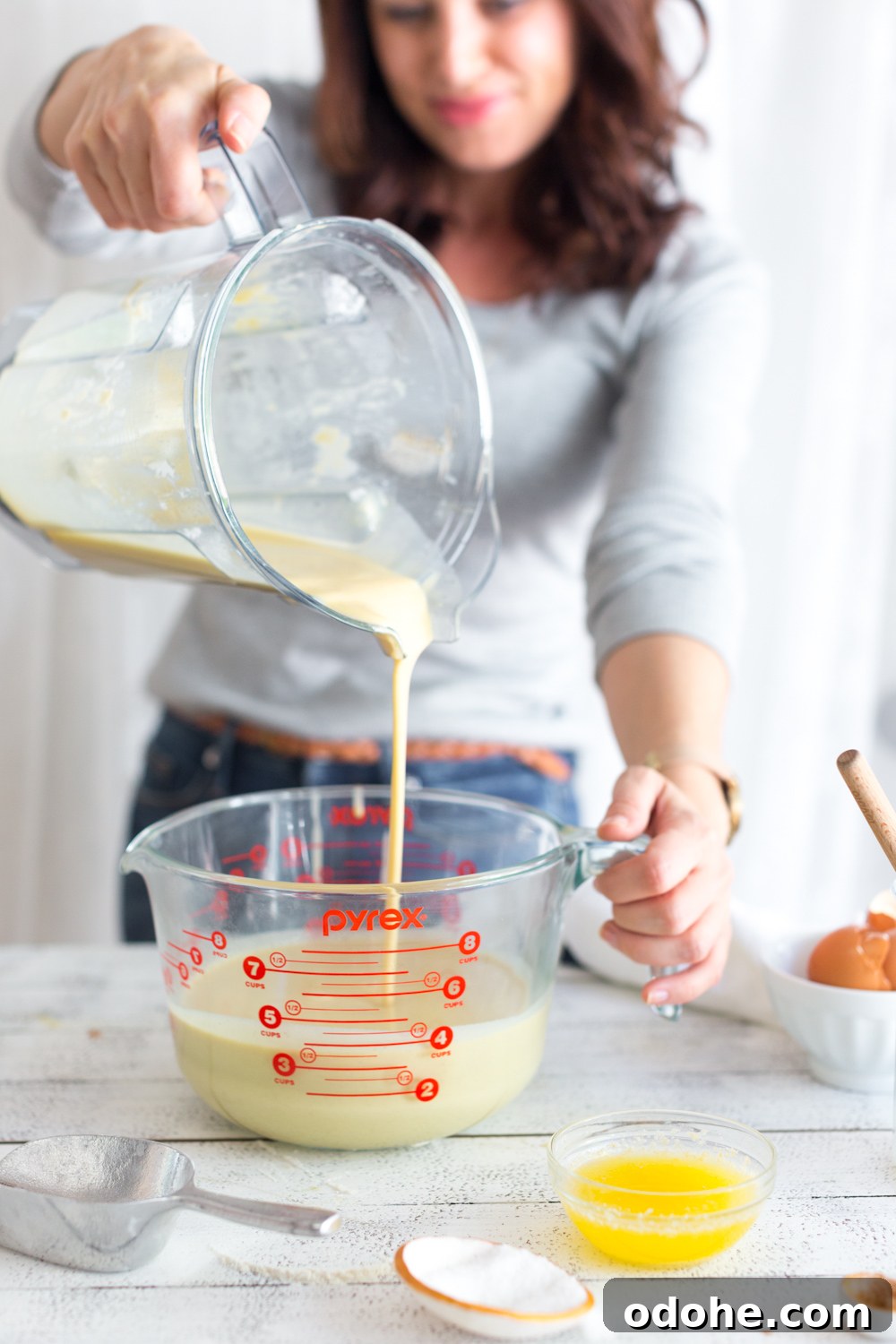 Crepe King Cake: Traditional French King Cake Made with Crepes 8 Crepe King Cake batter