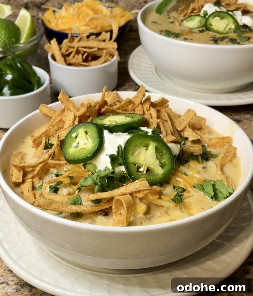 White Chicken Chili in the Crockpot