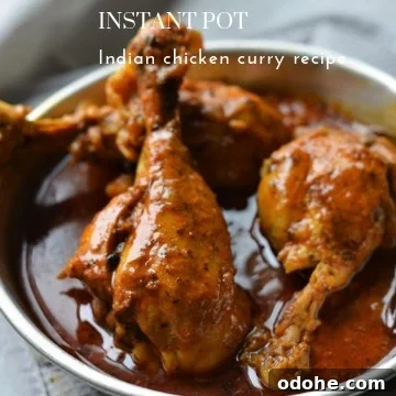 Instant Pot Indian Chicken Curry Recipe served in an aluminum plate