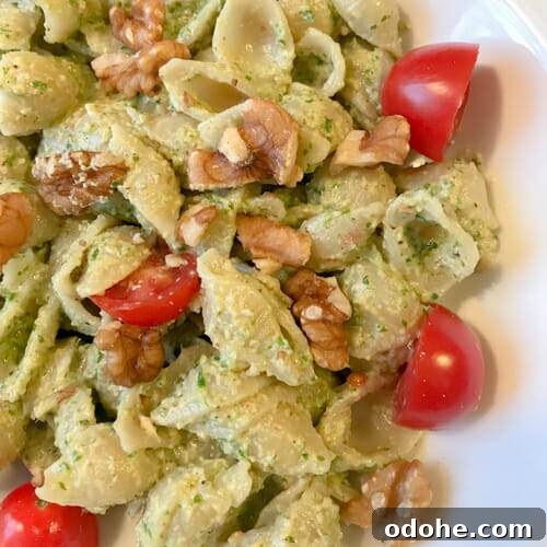 30-Minute Homemade Pesto Pasta with Fresh Basil and Parmesan 8 pesto pasta with walnuts
