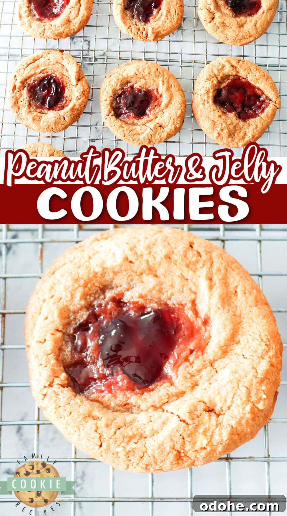 Peanut Butter & Jelly Cookie Recipe — Classic Sandwich Twist 13 Peanut Butter and Jelly Cookies are made with just 4 ingredients! Simple thumbprint cookies made with peanut butter, sugar, and eggs before being filled with jelly.