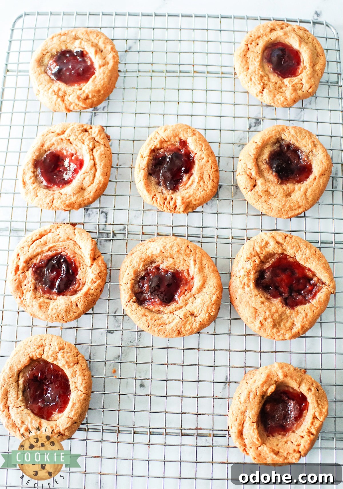 Peanut Butter & Jelly Cookie Recipe — Classic Sandwich Twist 9 Peanut Butter and Jelly Cookies are made with just 4 ingredients! Simple thumbprint cookies made with peanut butter, sugar, and eggs before being filled with jelly.