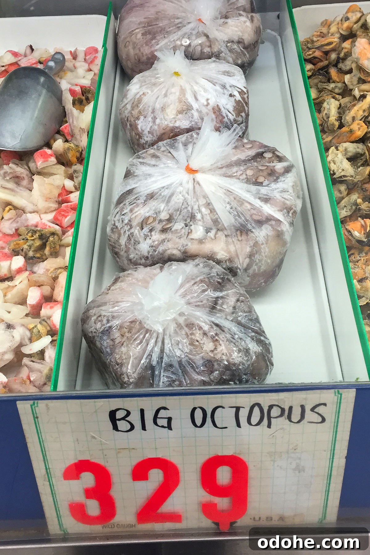 Grilled Octopus Salad with Tangy Citrus Vinaigrette 4 whole uncooked octopus at Asian market.