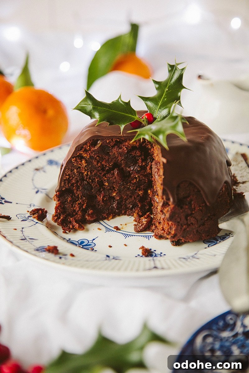 Chocolate Orange Vegan Christmas Pudding