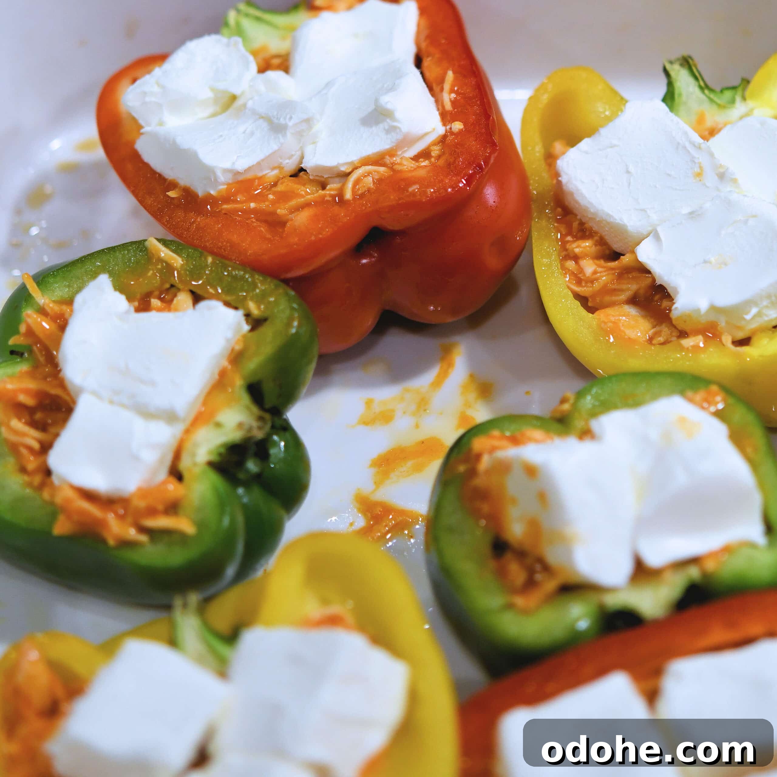 Buffalo Chicken Stuffed Peppers Recipe — Spicy Cheesy Baked Peppers 5 img 15307 4