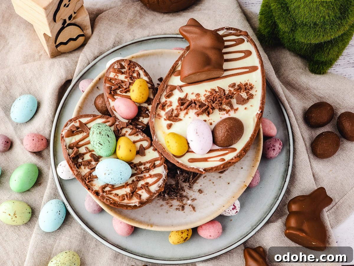 No-Bake Cheesecake Recipes: Simple, No-Oven Dessert Ideas 20 Large, medium and small Easter egg cheesecakes on a plate.