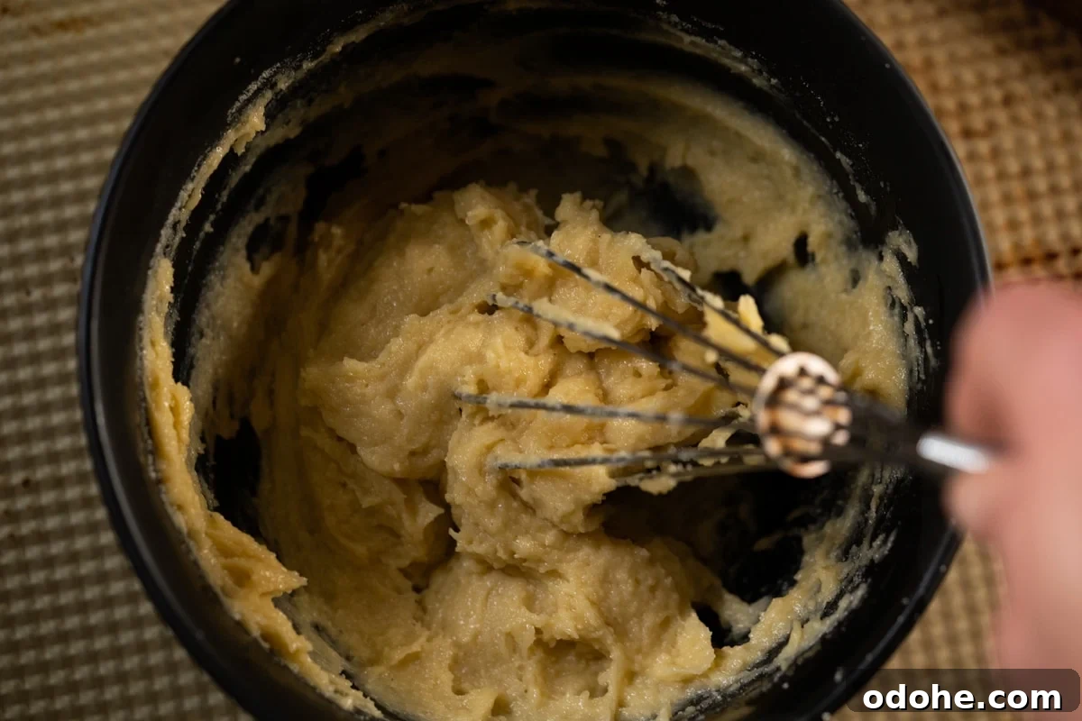 Almond and coconut flour cake donut batter thick texture