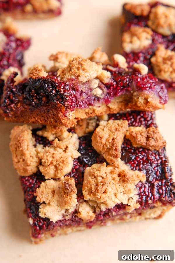 bite out of berry crumble bar