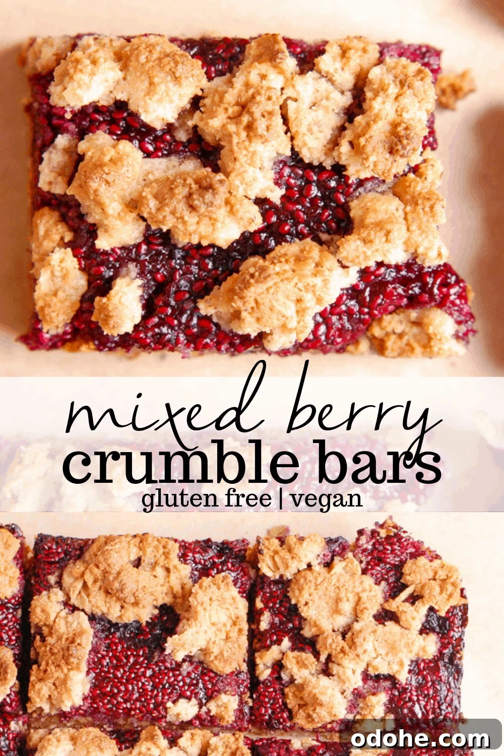 mixed berry crumble bars