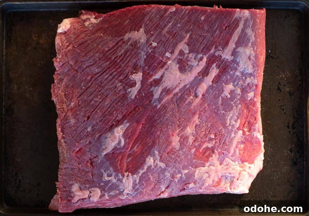 Smoking a Brisket Flat: Step-by-Step Guide for Tender Results 5 raw brisket flat
