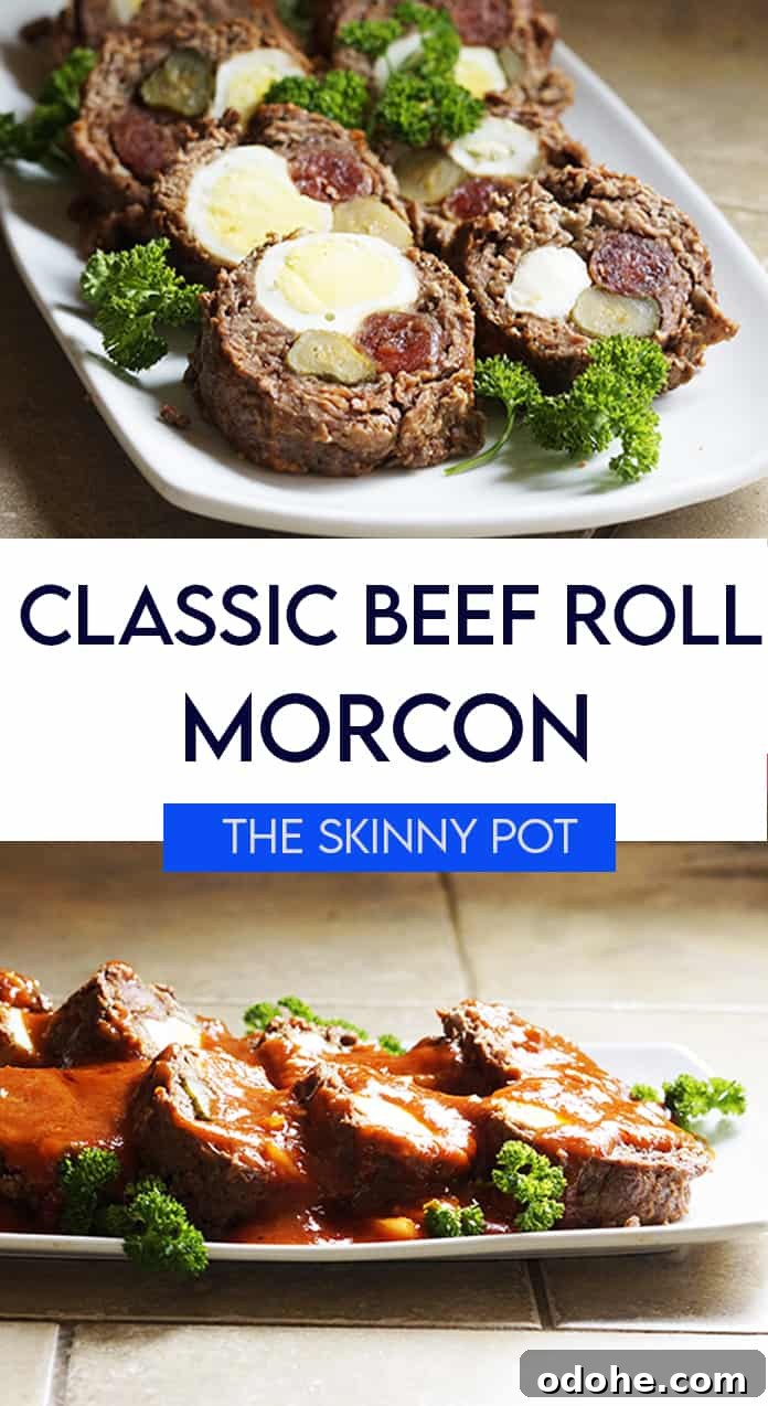 Morcon Filipino Beef Roll Recipe with Savory Stuffing 4 Final morcon with sauce