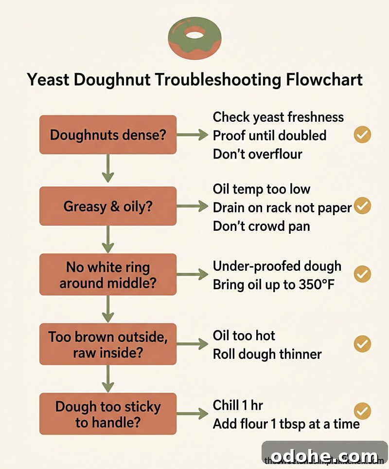 Yeast Doughnut Troubleshooting Flowchart
