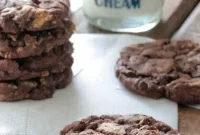 Chocolate Cake Cookies with Reese’s Peanut Butter Chunks