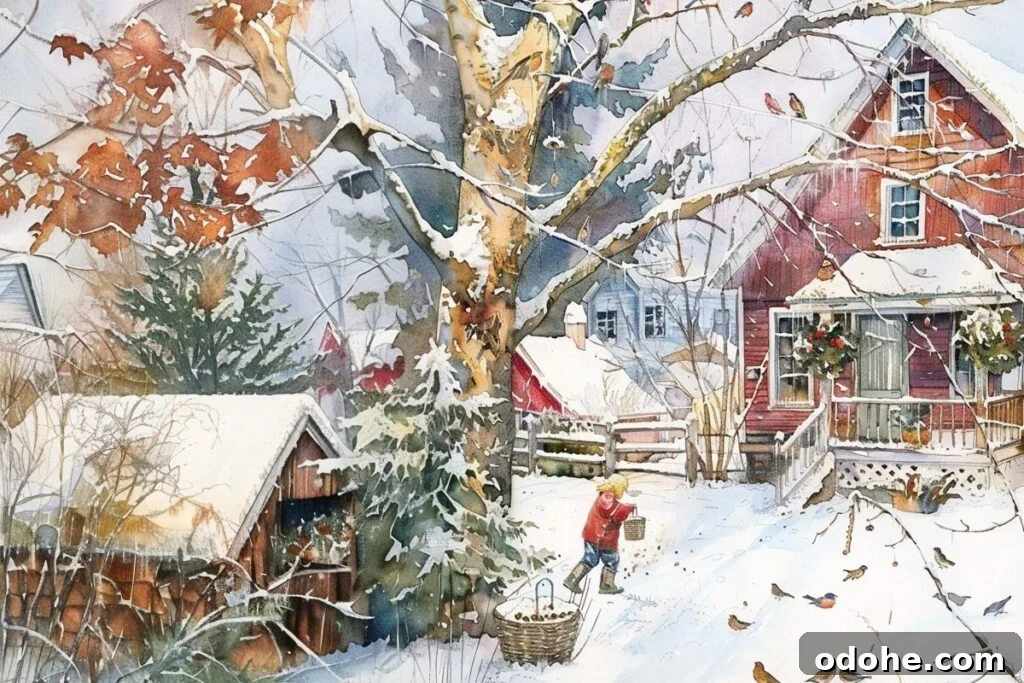 winter scene in country.