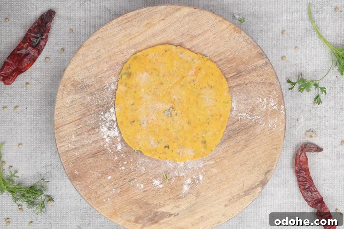 Rolled roti.