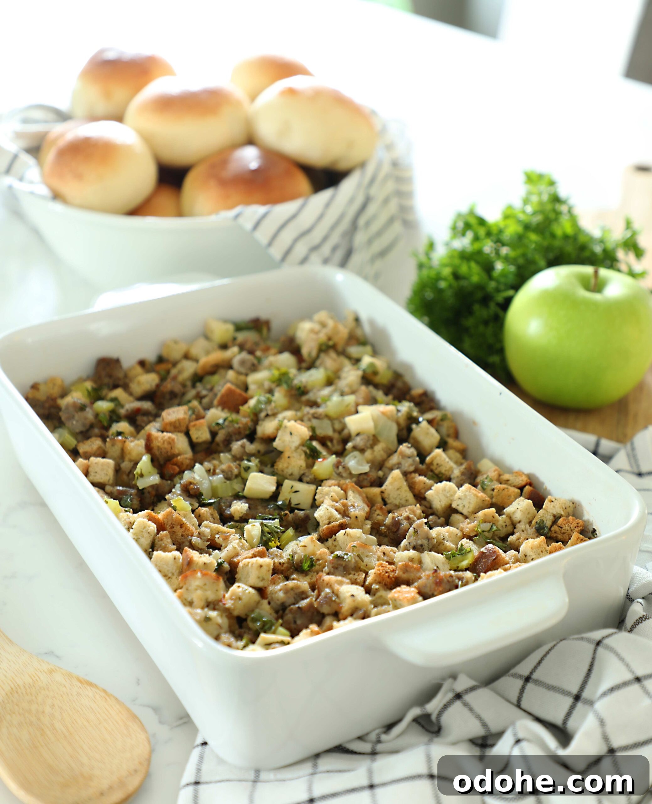 apple sausage stuffing