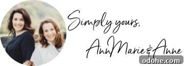 13 Timeless Neutral Christmas Decorating Ideas for Your Home 21 Signature for AnnMarie and Anne with headshot photo