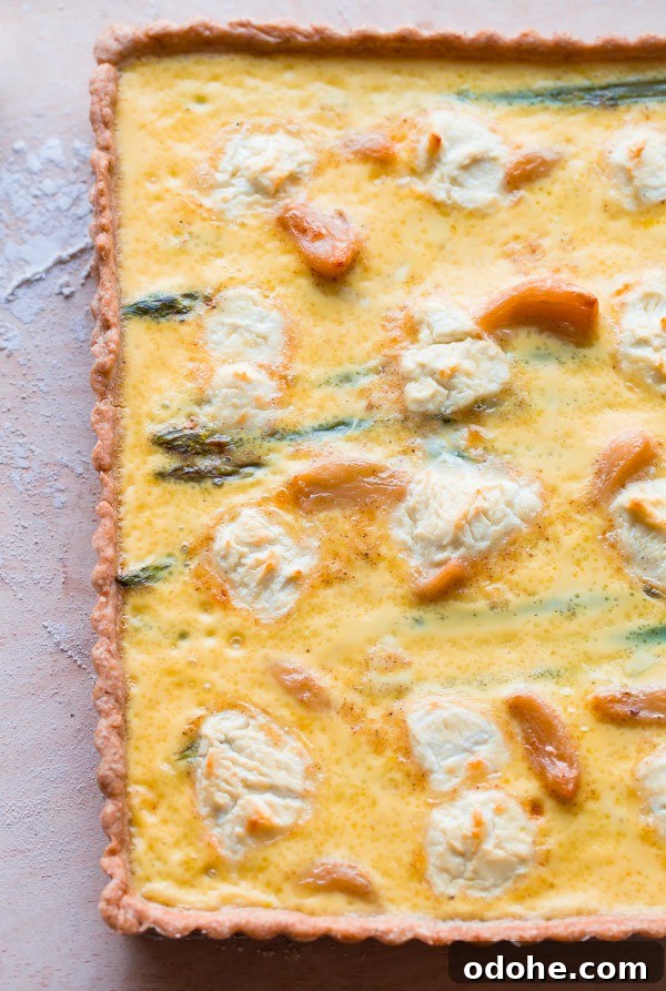Spring Asparagus and Goat Cheese Quiche