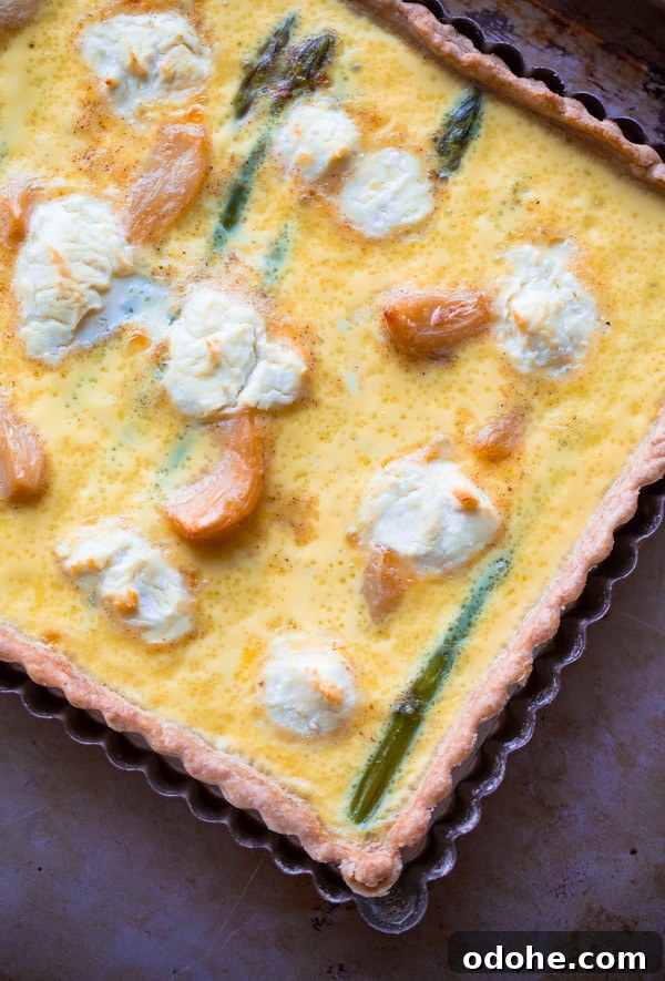 Spring Asparagus and Goat Cheese Quiche