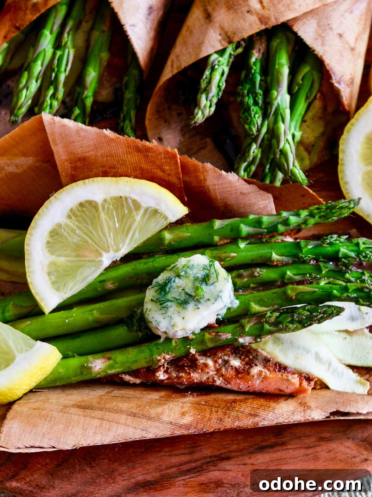 Cedar-Plank Grilled Salmon: Smoky Summer Recipe for Outdoor BBQ 10 Lemon dill butter melting on cedar grilled salmon